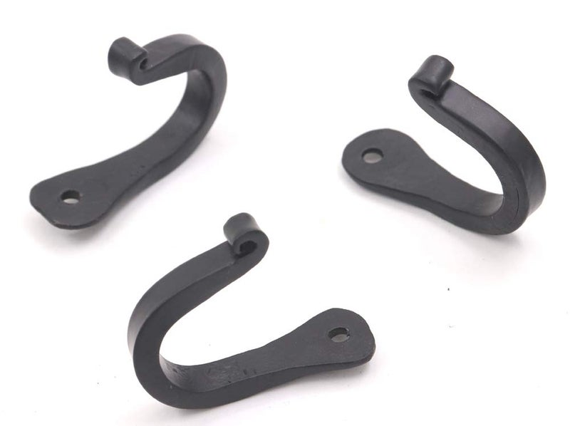 THDC Nail Hooks, Vintage, Rustic Curved Metal Fasteners â€“ Decorative Colonial Wall DÃ©cor, Heavy Duty Wall Hooks, Hangers for Keys, Coats, Robe, Bags, Home, Kitchen Set of 12 (Small 1") - Image 4